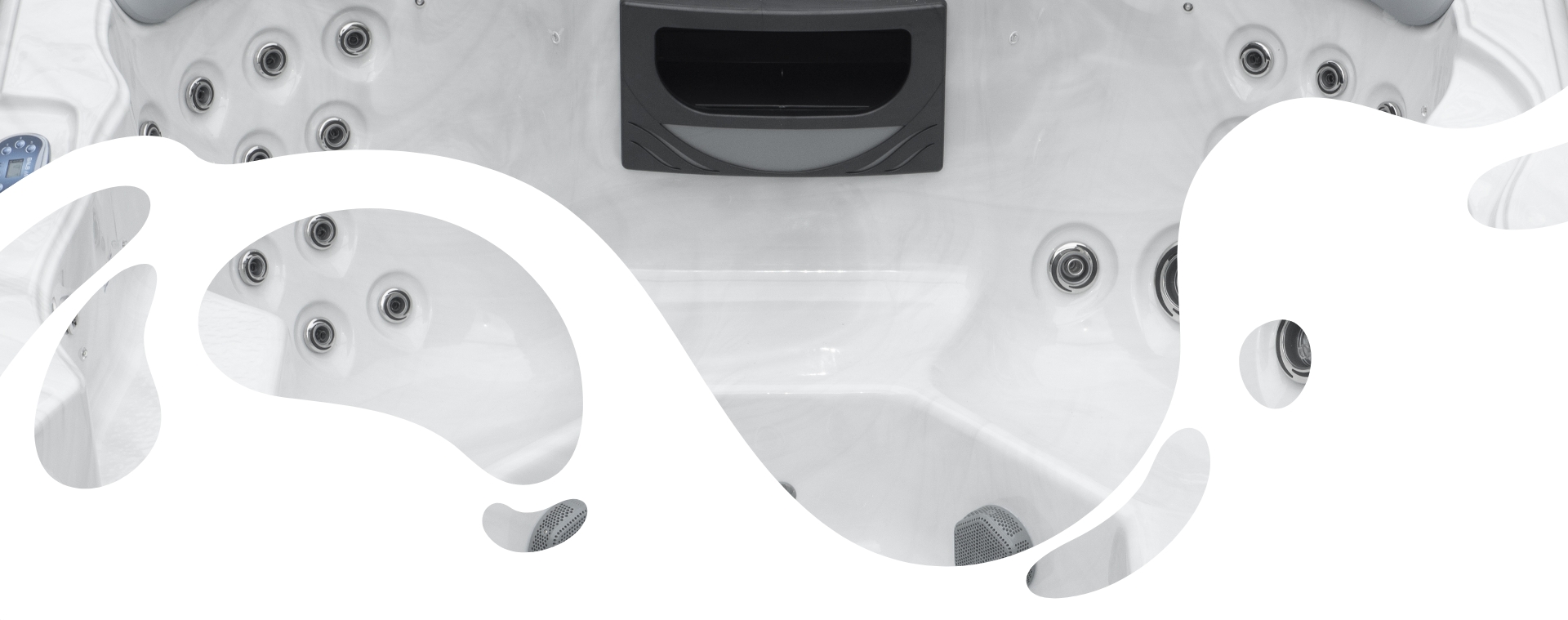 Image de plusieurs jets d'air du jacuzzi.