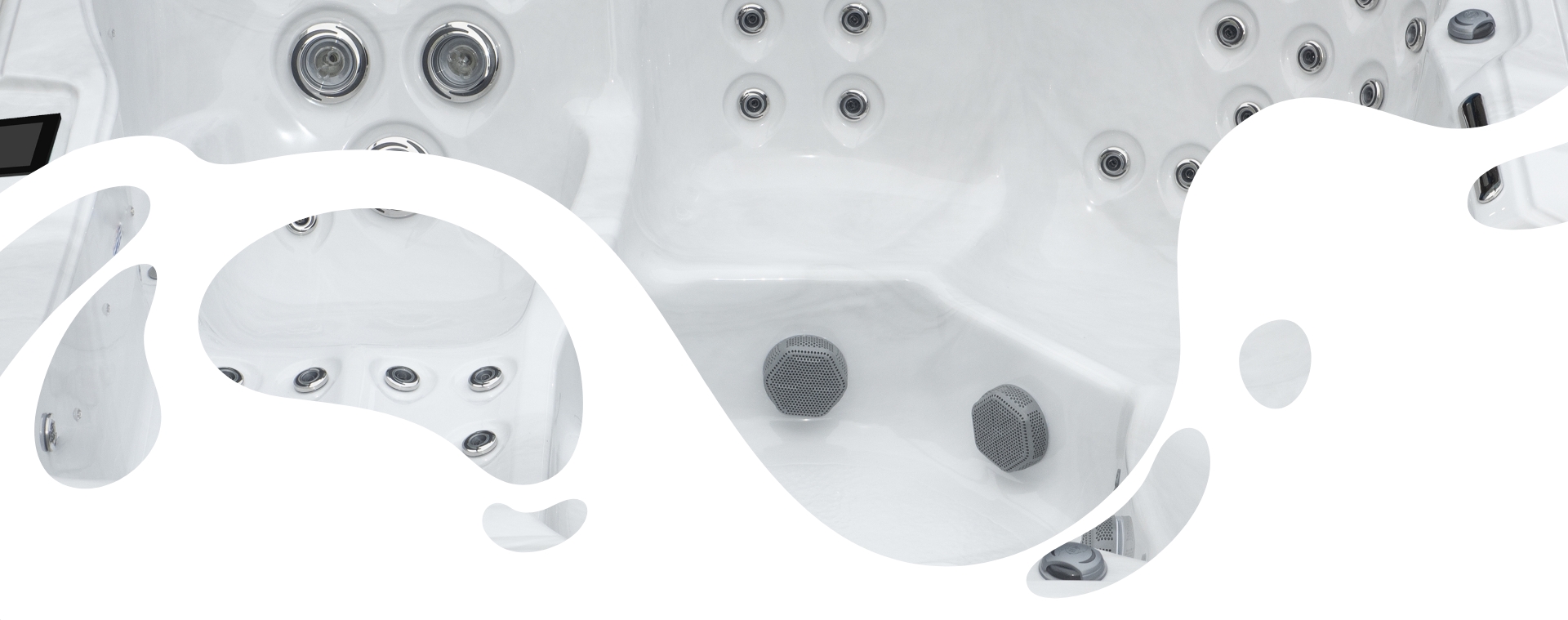 Image de plusieurs jets d'air du jacuzzi.